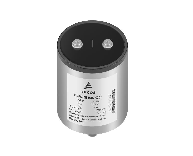 TDK offers DC link capacitors for +105 °C